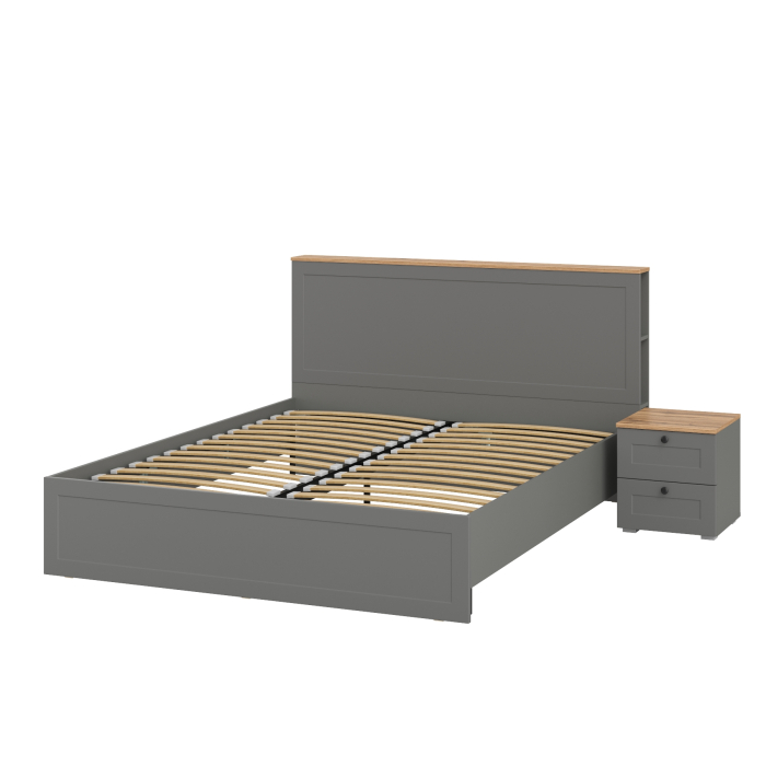 Спальные гарнитуры, Кровать с ортопедическим основанием и прикроватная тумба Остин