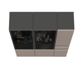 Горка для гостиной Сидней из шкаф-витрина 2 штуки и шкаф с ящиком 13.202