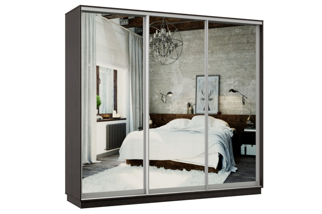 Шкафы-купе 3-х дверные, Шкаф-купе Премьер Лайт 59 (01;01;01) трехдверный