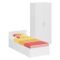 Спальные гарнитуры, Кровать односпальная 900 со шкафом для одежды 2-х створчатым Стандарт