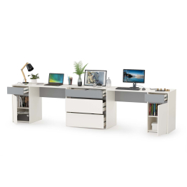 Рабочие столы для двоих детей и комод Торонто № 09