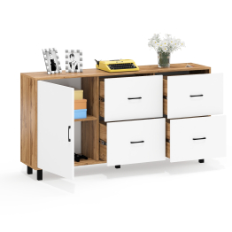 Комод широкий с дверкой и ящиками РВК 125-1704