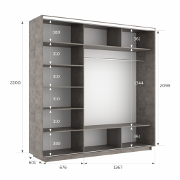 Шкаф-купе Экспресс 3-х дверный Фотопечать Шелк Стекла 210х60х220