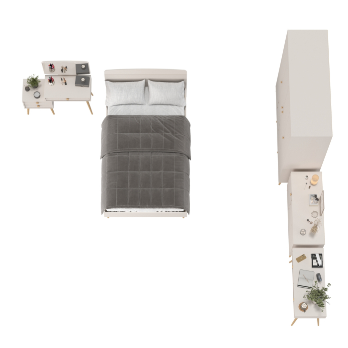 Спальные гарнитуры, Набор корпусной мебели в спальню Афина с кроватью 1200