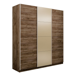 Шкаф-купе Эста 3-х дверный ДСП/Стекла фисташка/Доводчик 270х66х240