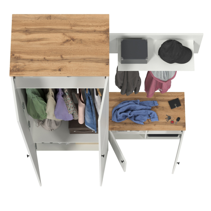 Прихожие, Шкаф Остин с тумбой и вешалкой для верхней одежды