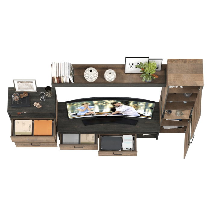 Стенки для гостиной, Стенка для гостиной с подсветкой Трувор № 23