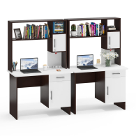 Детские столы, Два стола письменных с надстройкой МД 1-09Н