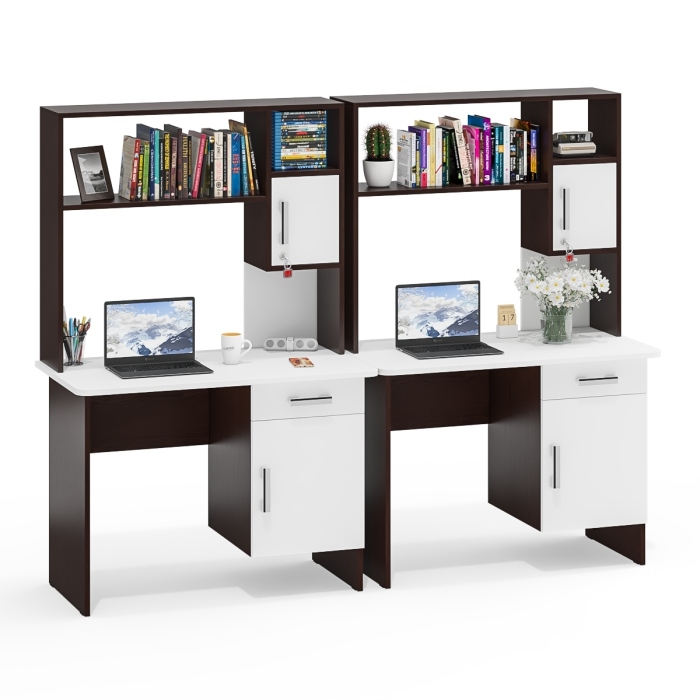 Детские столы, Два стола письменных с надстройкой МД 1-09Н