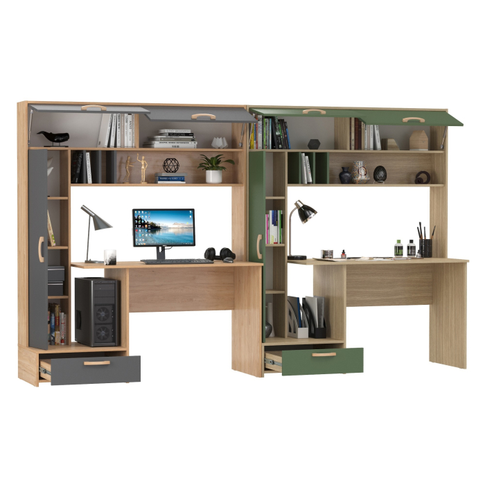 Прямые компьютерные столы, Столы письменные с надстройкой Лайт 03.243Н