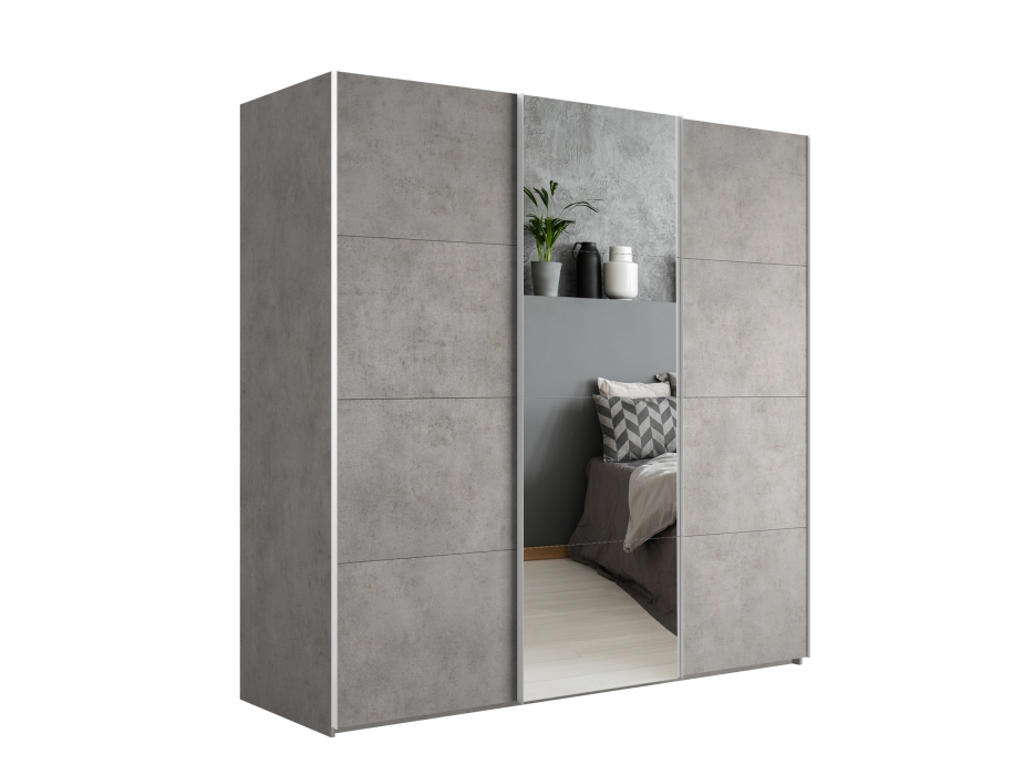 Шкафы-купе 3-х дверные, Шкаф-купе Эста ДСП+Зеркало+ДСП 270х66х240