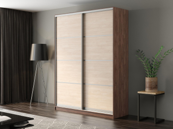 Шкаф-купе Айсберг 170 ШАМОНИ ТЕМНЫЙ (шамони светлый/глухой)