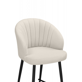 Стул полубарный на металлокаркасе Бэнбу некрутящийся marseille (чёрный)