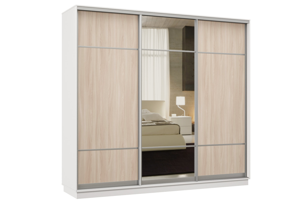 Шкафы-купе, Шкаф-купе Премьер Лайт 57 (08;11;08) трехдверный