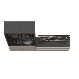 Стенка для гостиной со стеклянными фасадами Сидней № 11