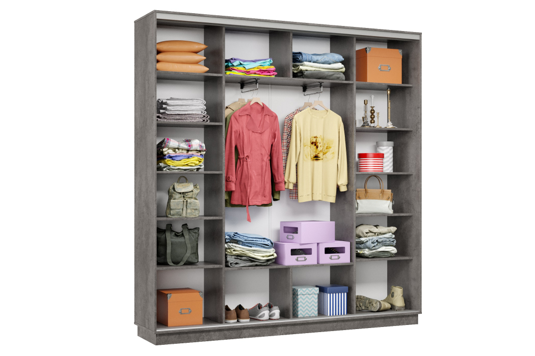 Шкафы-купе 3-х дверные, Шкаф-купе Премьер Лайт 33 (08;05;08) трехдверный