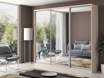 Шкаф купе 3-х дверный Айсберг 250 зеркало