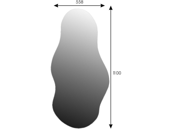 Зеркало настенное Мебелик фигурное Сельетта-7 110 х 55,8 см