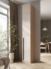 Шкаф для одежды распашной однодверный с антресолью, София, 2600х400х520 мм