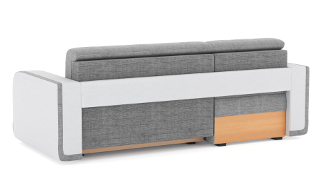 Диван-кровать угловой Генри еврокнижка, рогожка+кож.зам