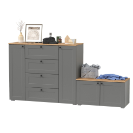 Комод Остин 16.221 с тумбой две дверки