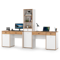 Офисная мебель, Компьютерные столы Вуди с пеналом для двоих детей
