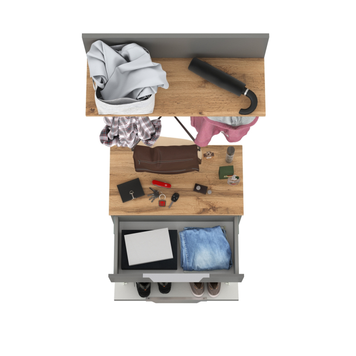 Прихожие, Тумба для обуви с вешалкой и с вешалкой с полкой Октава