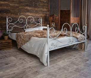 Кованая кровать Верона 1.4 с двумя спинками