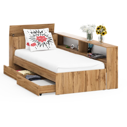 Кровать односпальная 900 с ящиками и прикроватным блоком Ксения