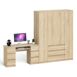 Стол компьютерный двухтумбовый со шкафом МШ1600.1 Мори