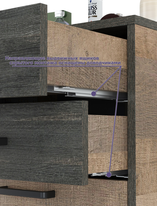 Прихожие, Обувница Трувор с широким комодом и навесной полкой