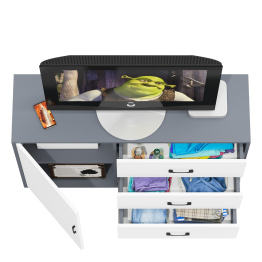 Комод-тумба три ящика и дверка РВК 122-1204