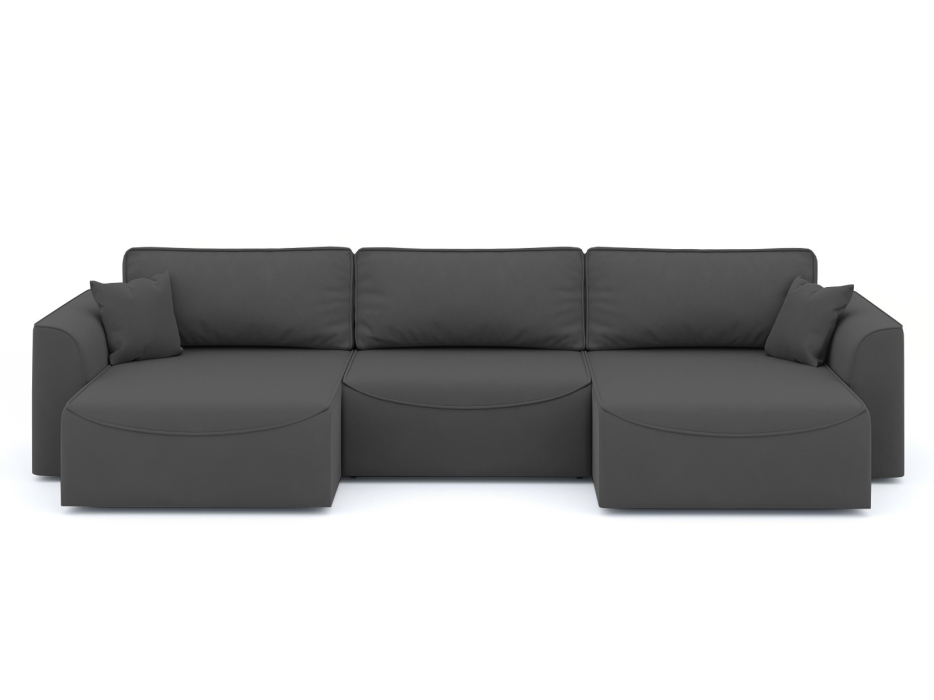 Диваны угловые в гостиную, Диван-кровать П-образный Рафаэль еврокнижка НПБ, велюр