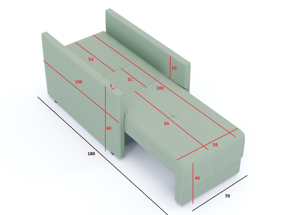 Кресла, Кресло-кровать Хант, велюр