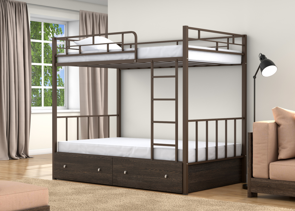 Для подростков, Двухъярусная кровать Валенсия 120 ящики венге