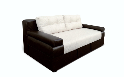 Диван-кровать еврокнижка, Амстердам мини 150, рогожка/экокожа