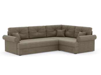 Диван-кровать угловой Мирта дельфин, рогожка Люкс