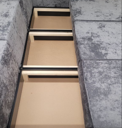 Диван-кровать Лофт 3-х модульный, плюш , с/м 145х266