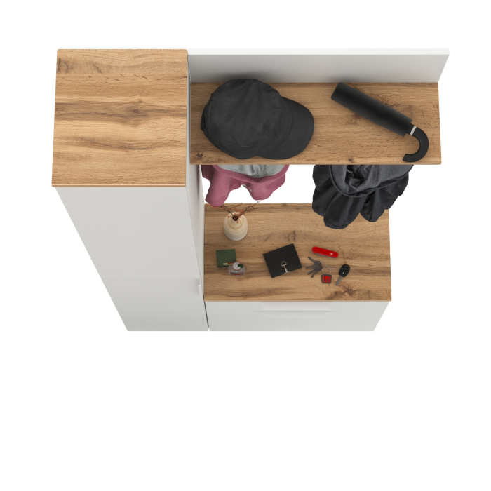 Прихожие, Шкаф-пенал с обувницей и вешалкой для оджеды с полкой Октава.