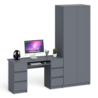 Компьютерные столы, Стол компьютерный МС-2 две тумбы с ящиками с двухдверным шкафом Мори