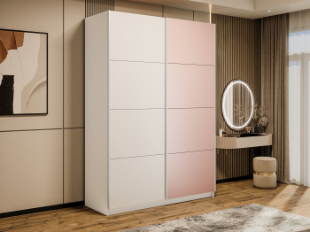 Шкаф-купе Прайм 2-х дверный ДСП/Стекло пудра/Доводчики 120х57х230