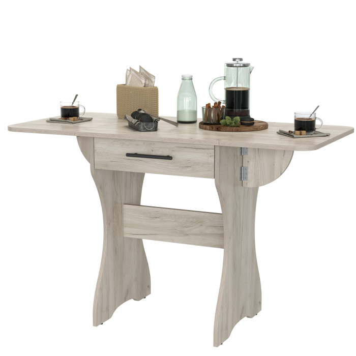 Обеденные столы, Стол обеденный раскладной с ящиком 6-02.120