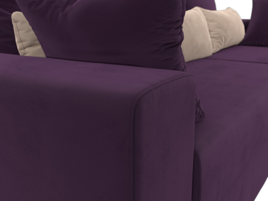 Диваны угловые в гостиную, Угловой диван Майами правый угол, велюр