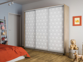 Шкаф-купе Экспресс 3-х дверный Фотопечать Калейдоскоп Стекла 210х60х240