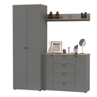 Прихожие, Платяной шкаф с большим комодом и навесной полкой Остин