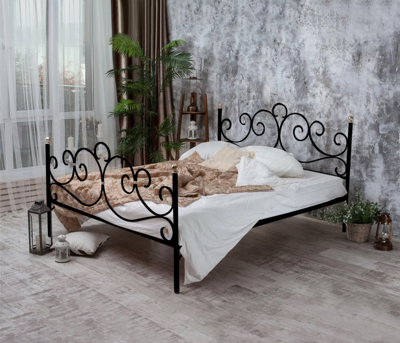 Кованые кровати, Кованая кровать Флоренция 1.6 с двумя спинками