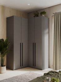 Угловой шкаф для одежды распашной с ящиками, София, 2200х1300х520мм