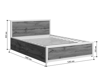 Кровать Титан Лофт 120 черный