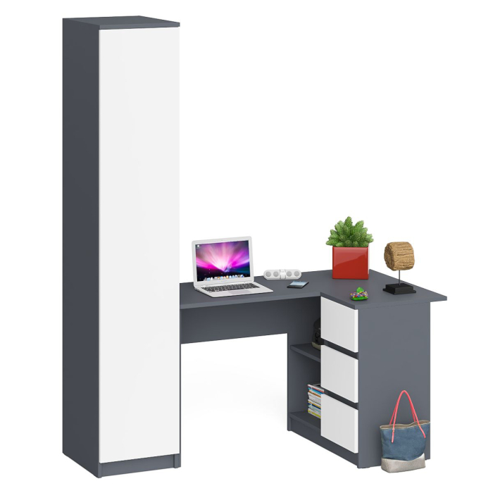 Компьютерные столы, Пенал Мори 400 с угловым компьютерным столом МС-16 три ящика справа