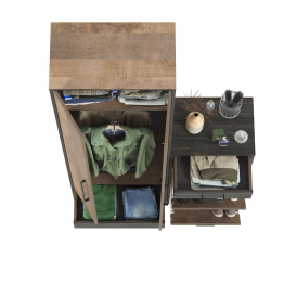 Тумба для обуви высокая и шкаф для одежды для прихожей Трувор